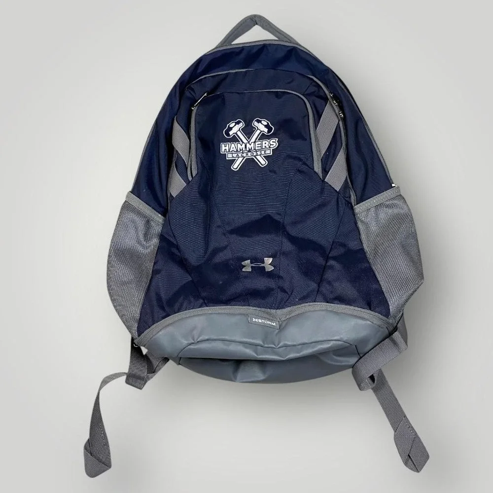 Under‎ Armour Hammers Lacrosse UA Storm Backpack Navy Gray Sports Bag Adult